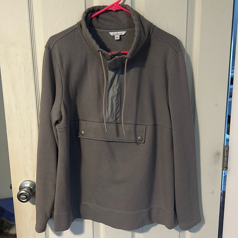 L.L. Bean Women's Signature Organic Sweatshirt, Anorak Frost Gray